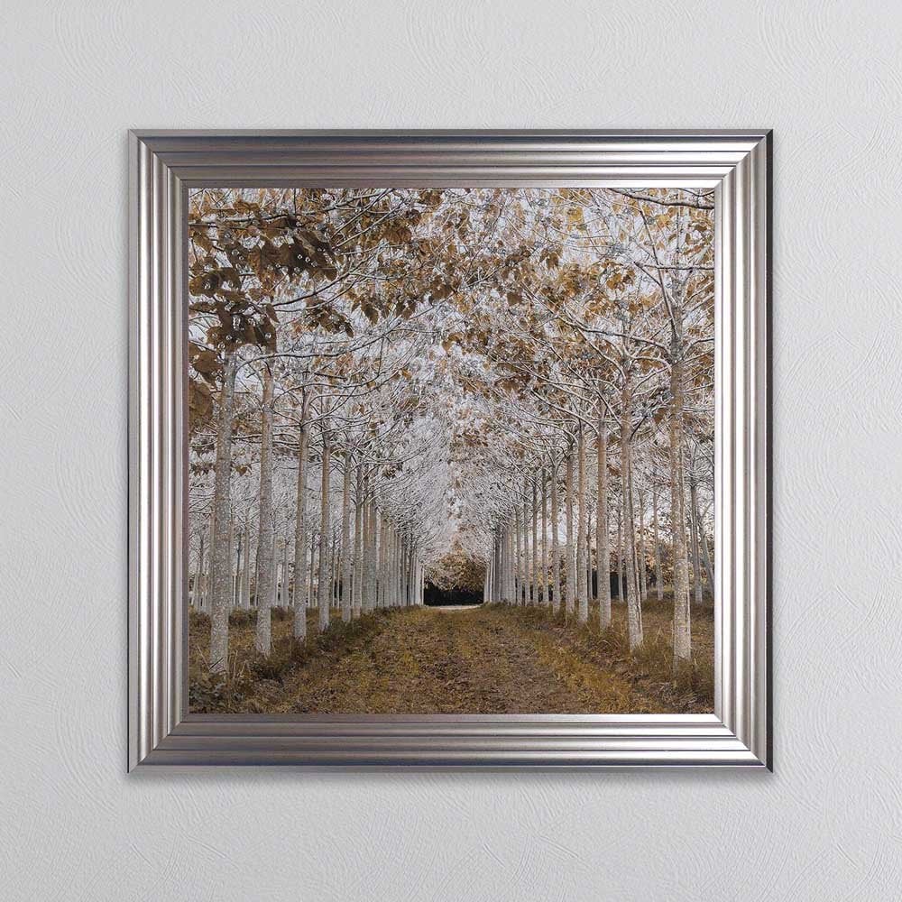 The Walk White Gold Framed Wall Art